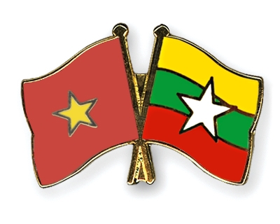 Fahnen Pins Vietnam Myanmar