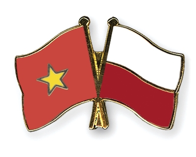 Fahnen Pins Vietnam Polen