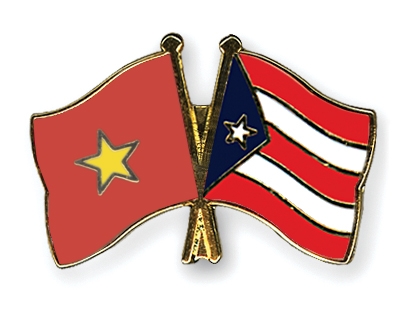 Fahnen Pins Vietnam Puerto-Rico