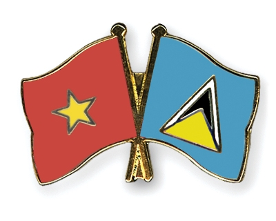 Fahnen Pins Vietnam St-Lucia