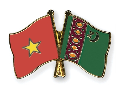 Fahnen Pins Vietnam Turkmenistan