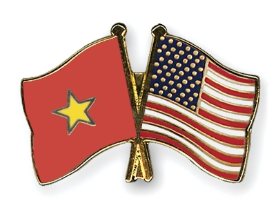 Fahnen Pins Vietnam USA