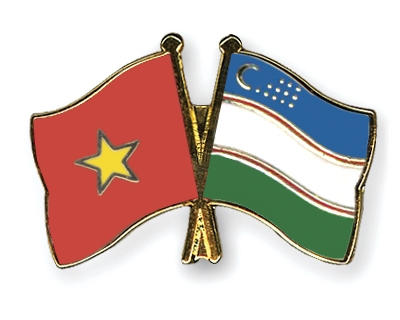 Fahnen Pins Vietnam Usbekistan