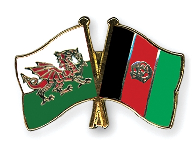 Fahnen Pins Wales Afghanistan
