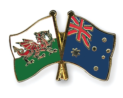 Fahnen Pins Wales Australien