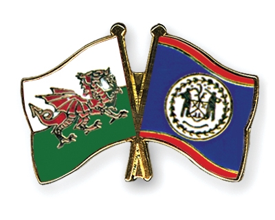 Fahnen Pins Wales Belize