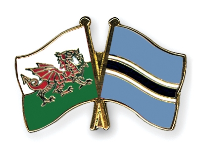 Fahnen Pins Wales Botsuana