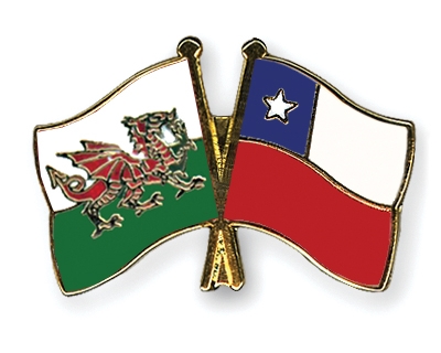 Fahnen Pins Wales Chile