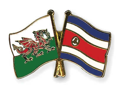 Fahnen Pins Wales Costa-Rica