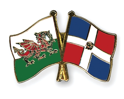Fahnen Pins Wales Dominikanische-Republik