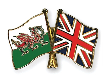 Fahnen Pins Wales Grossbritannien