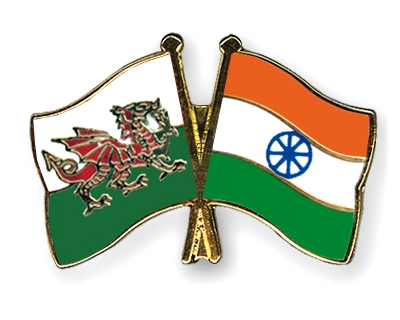 Fahnen Pins Wales Indien