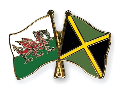 Fahnen Pins Wales Jamaika