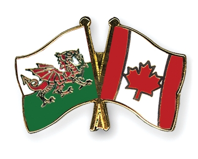 Fahnen Pins Wales Kanada