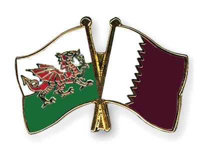 Fahnen Pins Wales Katar