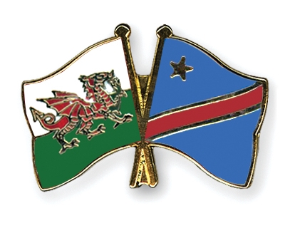 Fahnen Pins Wales Kongo-Demokratische-Republik