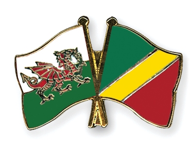 Fahnen Pins Wales Kongo-Republik