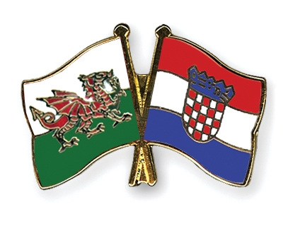 Fahnen Pins Wales Kroatien