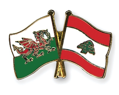 Fahnen Pins Wales Libanon