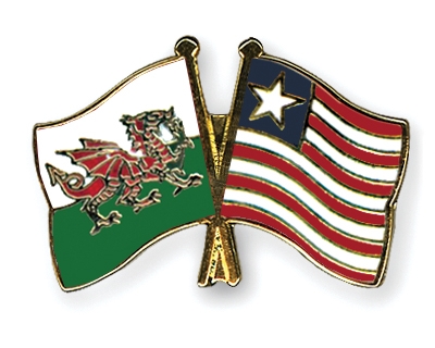 Fahnen Pins Wales Liberia