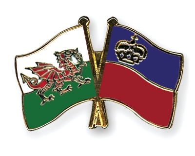 Fahnen Pins Wales Liechtenstein