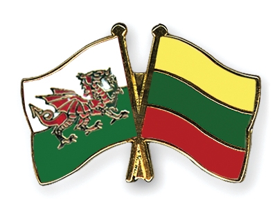 Fahnen Pins Wales Litauen