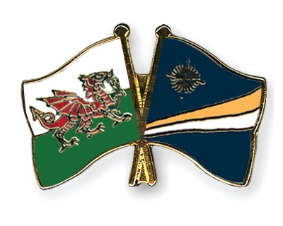 Fahnen Pins Wales Marshallinseln