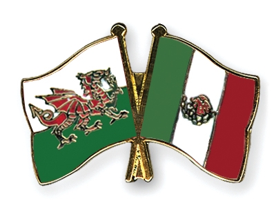 Fahnen Pins Wales Mexiko