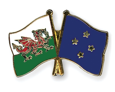 Fahnen Pins Wales Mikronesien