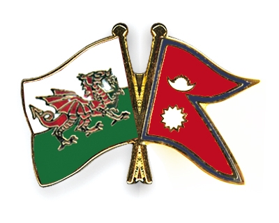 Fahnen Pins Wales Nepal
