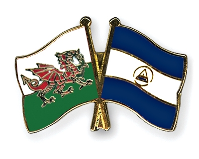 Fahnen Pins Wales Nicaragua