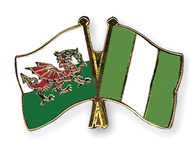 Fahnen Pins Wales Nigeria