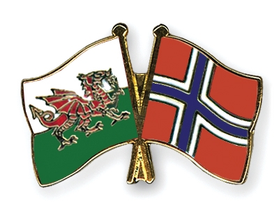 Fahnen Pins Wales Norwegen