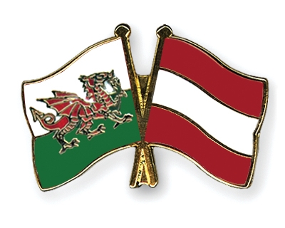 Fahnen Pins Wales sterreich