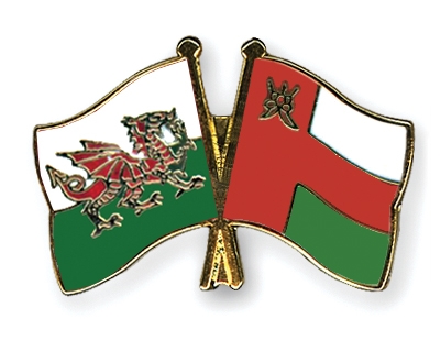 Fahnen Pins Wales Oman