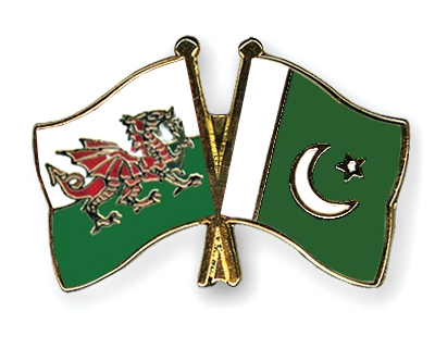 Fahnen Pins Wales Pakistan
