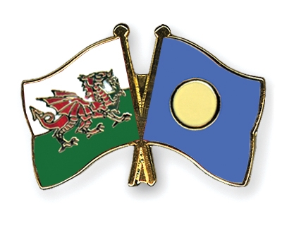 Fahnen Pins Wales Palau