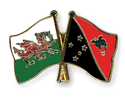 Fahnen Pins Wales Papua-Neuguinea