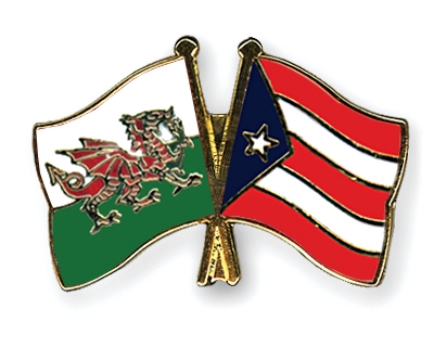 Fahnen Pins Wales Puerto-Rico