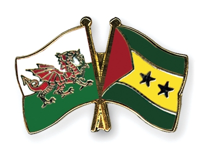 Fahnen Pins Wales Sao-Tome-und-Principe