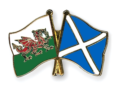 Fahnen Pins Wales Schottland