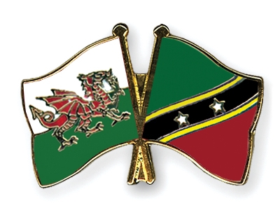 Fahnen Pins Wales St-Kitts-und-Nevis