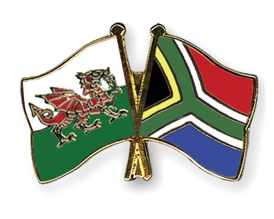 Fahnen Pins Wales Sdafrika