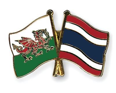 Fahnen Pins Wales Thailand