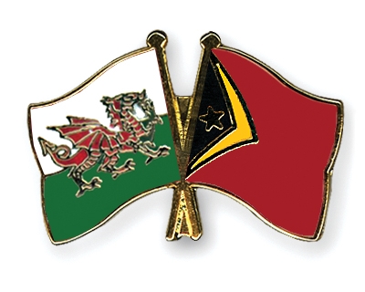 Fahnen Pins Wales Timor-Leste