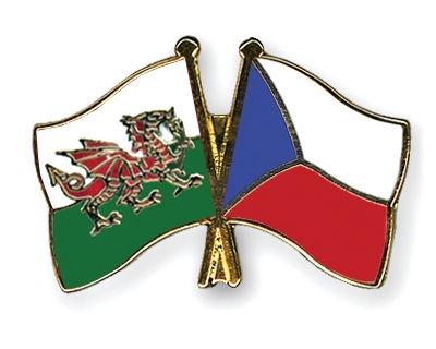 Fahnen Pins Wales Tschechische-Republik