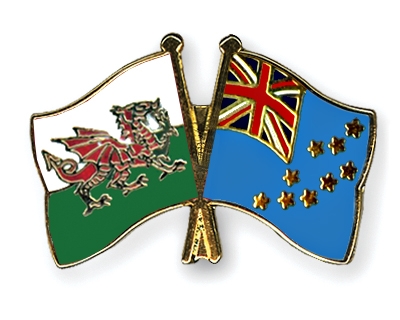 Fahnen Pins Wales Tuvalu