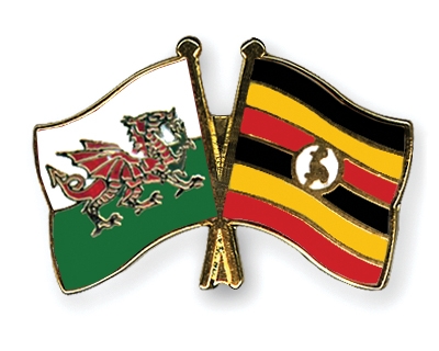Fahnen Pins Wales Uganda
