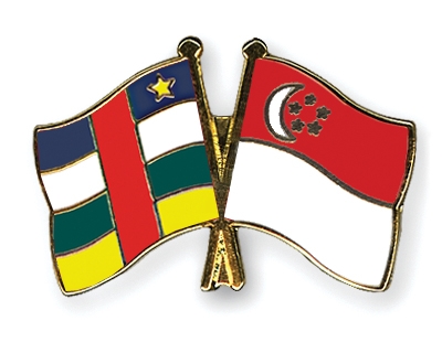 Fahnen Pins Zentralafrikanische-Republik Singapur