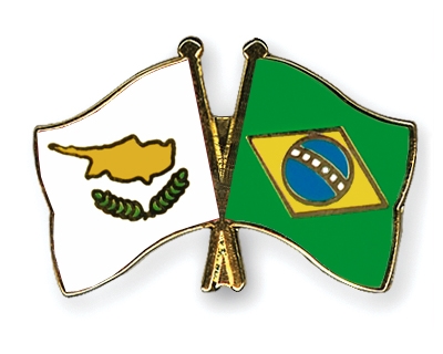 Fahnen Pins Zypern Brasilien